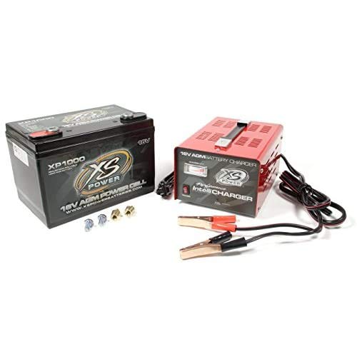 XS Power XP1000CK2 XP1000 16V Battery and 16V 15 Amp IntelliCharger Combo with 3/8" Stud Terminal