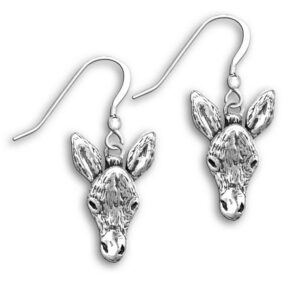 Sterling Silver Donkey Earrings by The Magic Zoo