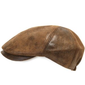 ililily New Men¡¯s Flat Cap Vintage Cabbie Hat Gatsby Ivy Caps Irish Hunting Hats Newsboy with Stretch fit - 001-1, Light Brown