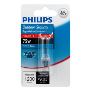 Philips 416677 Outdoor and Security 75-Watt T4 Bi-pin Base Light Bulb