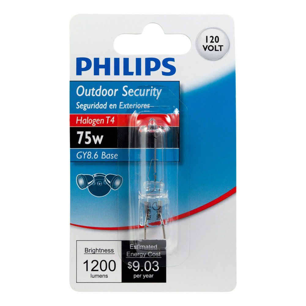 Philips 416677 Outdoor and Security 75-Watt T4 Bi-pin Base Light Bulb