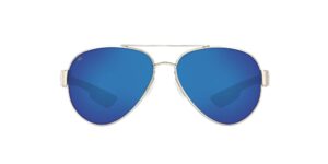 costa del mar mens south point aviator sunglasses, palladium/grey blue mirrored polarized-580g, 59 mm