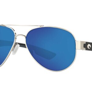 Costa Del Mar Mens South Point Aviator Sunglasses, Palladium/Grey Blue Mirrored Polarized-580G, 59 mm