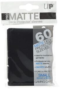 ultra pro 60ct pro-matte black small deck protectors, black, small