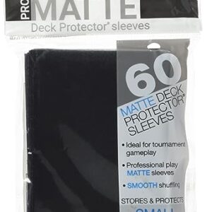 Ultra Pro 60ct Pro-Matte Black Small Deck Protectors, black, small