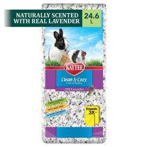 Kaytee Clean & Cozy Lavender Bedding For Pet Guinea Pigs, Rabbits, Hamsters, Gerbils, and Chinchillas, 24.6 Liters