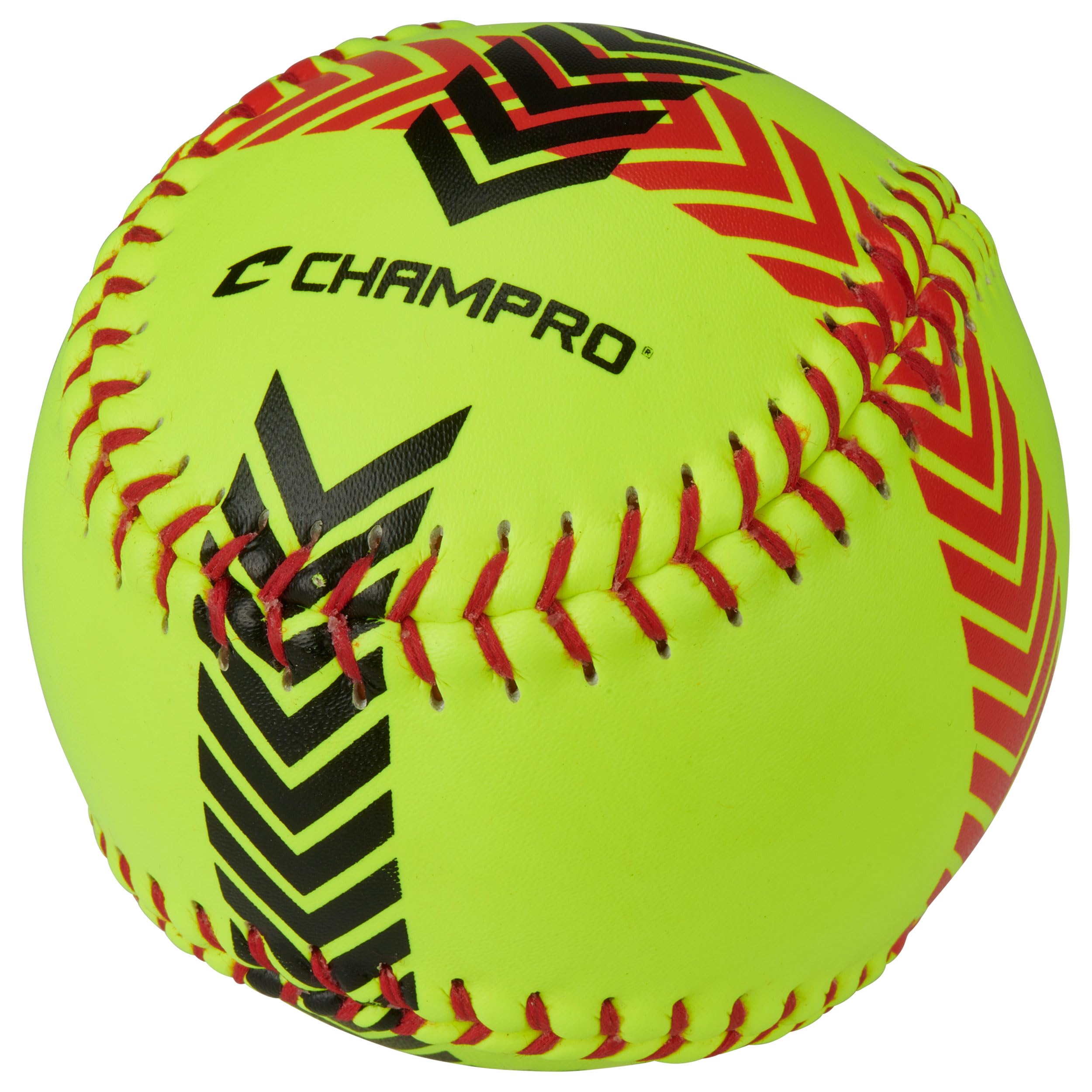 Champro Striped Training Softball Set (Optic Yellow, 12-Inch)