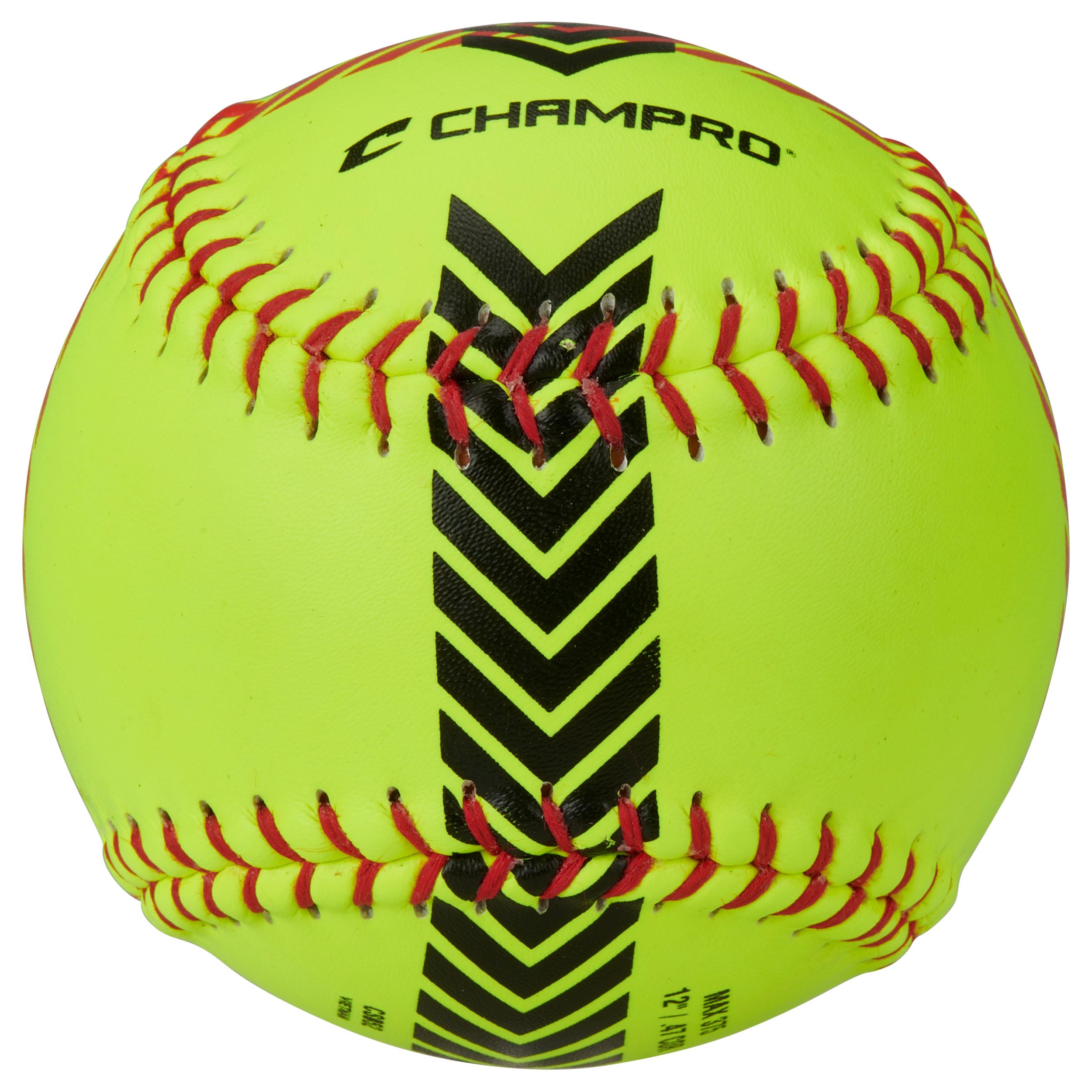 Champro Striped Training Softball Set (Optic Yellow, 12-Inch)