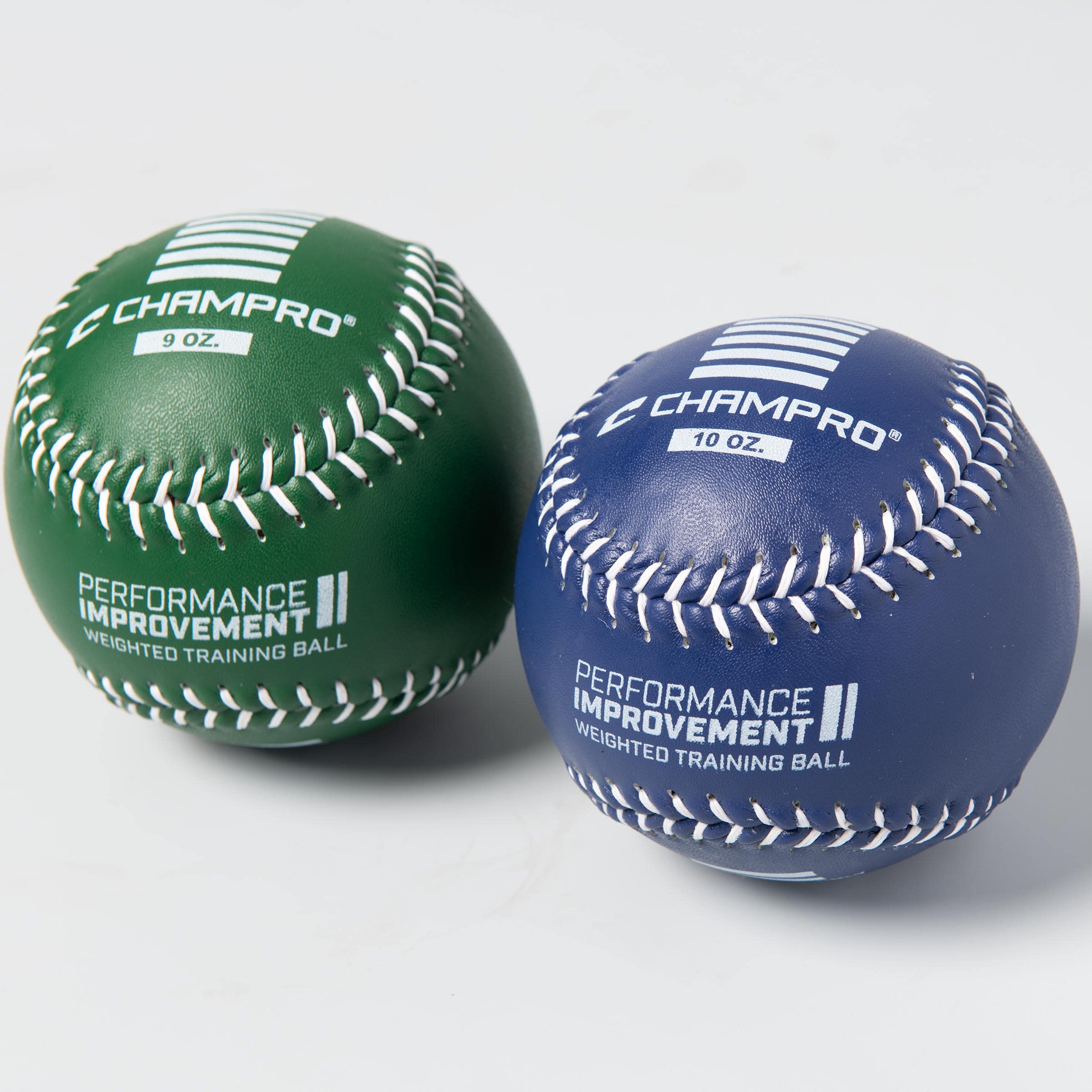 CHAMPRO Weighted Training Softball Set GREEN, BLUE ,12-Inch