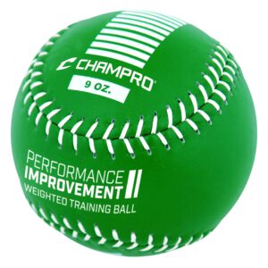 CHAMPRO Weighted Training Softball Set GREEN, BLUE ,12-Inch