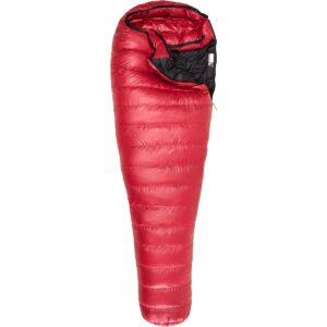 western mountaineering apache mf 15f degree down sleeping bag - long/left zip - cranberry