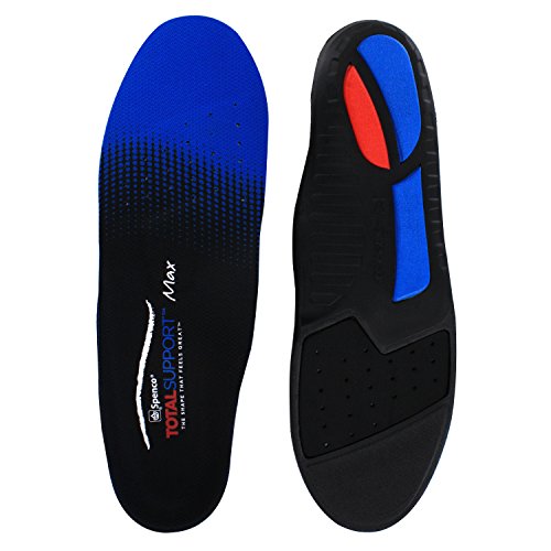 Spenco Total Support Max Shoe Insoles - Orthotic Metatarsal Arch Support Inserts - Absorbs Shock, Reduces Over-Pronation, Conforms to Foot Contours, Deep Heel Cupping Women's 9-10.5/Men's 8-9.5