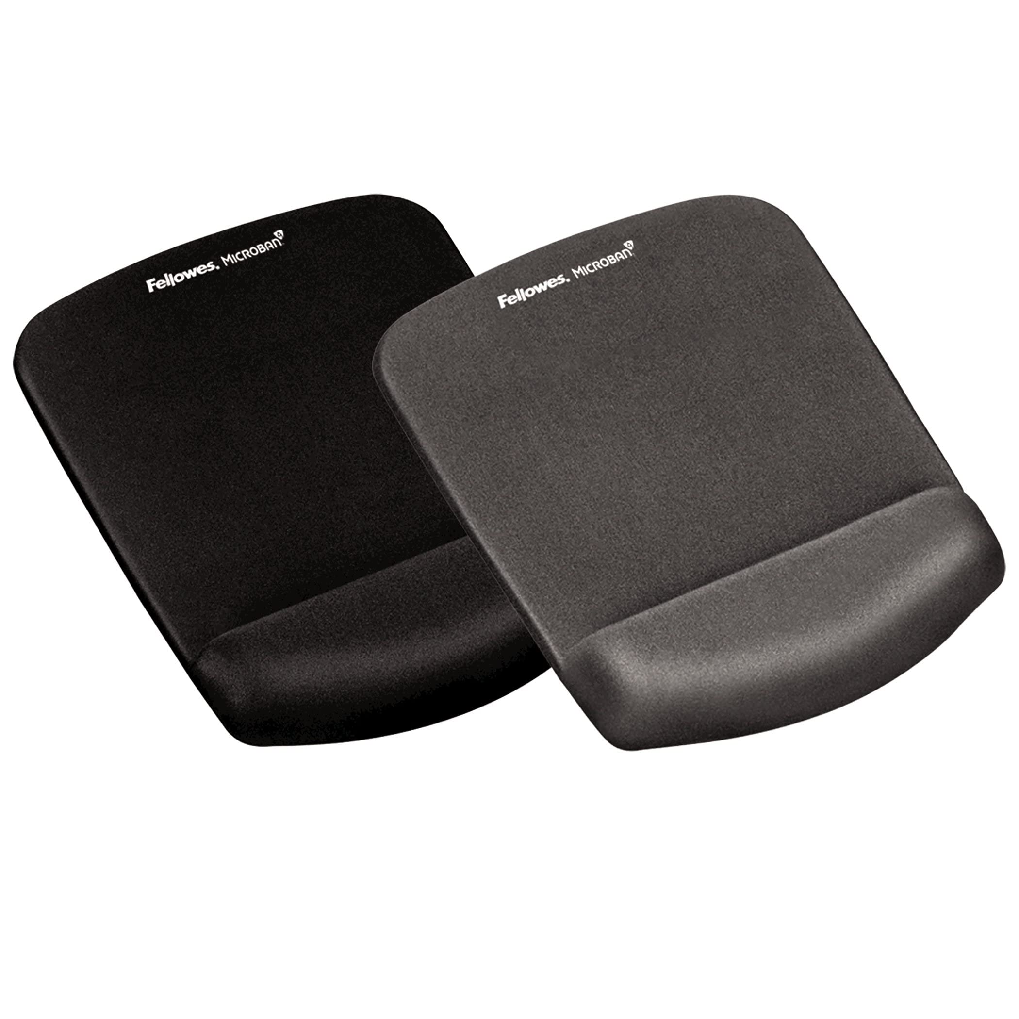 Fellowes PlushTouch Wrist Rest with Mouse Pad, FoamFusion Technology, Graphite (9252201)