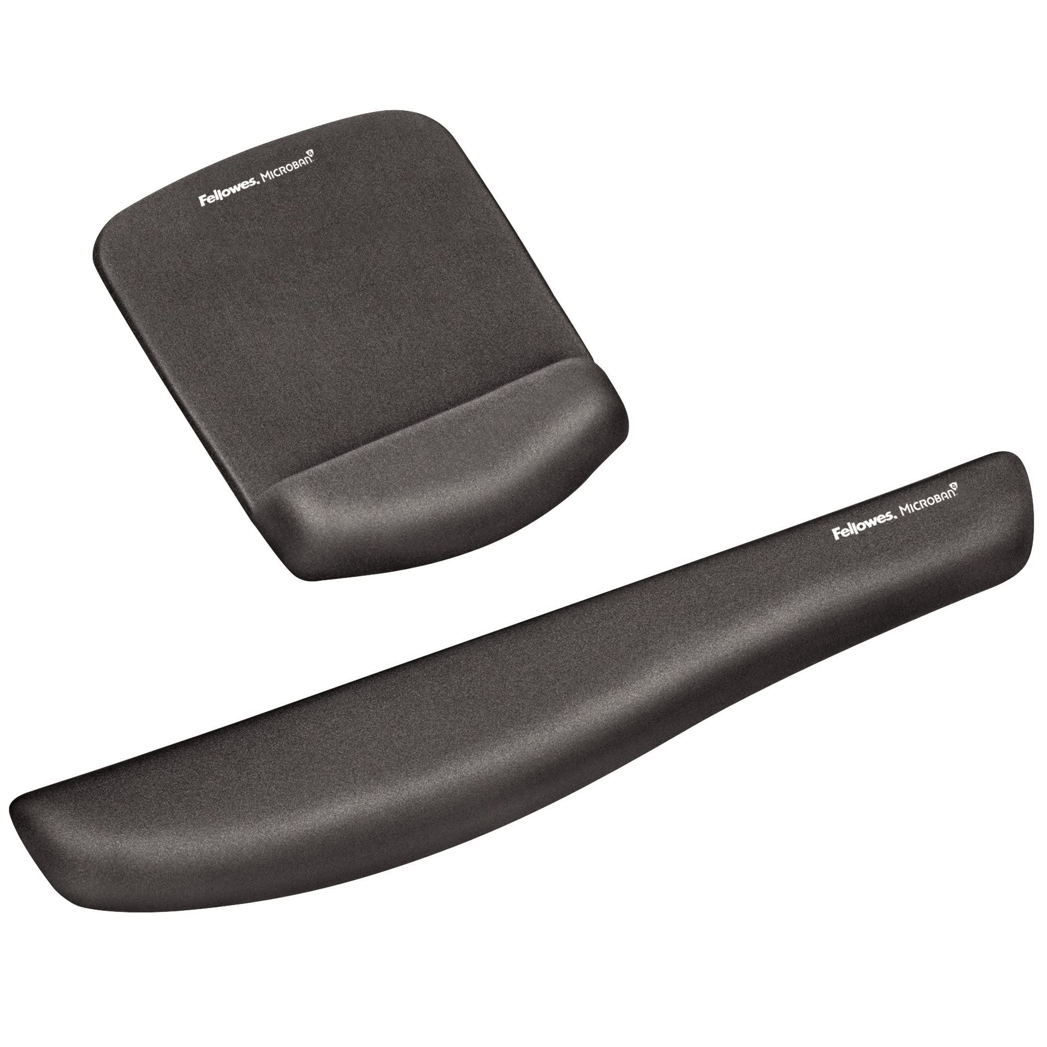 Fellowes PlushTouch Wrist Rest with Mouse Pad, FoamFusion Technology, Graphite (9252201)