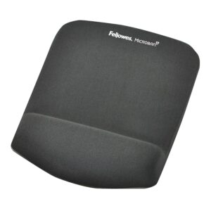 Fellowes PlushTouch Wrist Rest with Mouse Pad, FoamFusion Technology, Graphite (9252201)