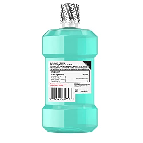 Listerine Ultraclean Oral Care Antiseptic Mouthwash with Everfresh Technology to Help Fight Bad Breath, Gingivitis, Plaque and Tartar, Cool Mint, 8.5 fl. oz (250 mL)