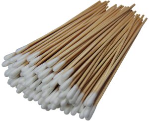 (single sided regular tip) type-iii 100pc gun cleaning 6 inch american made cotton swabs