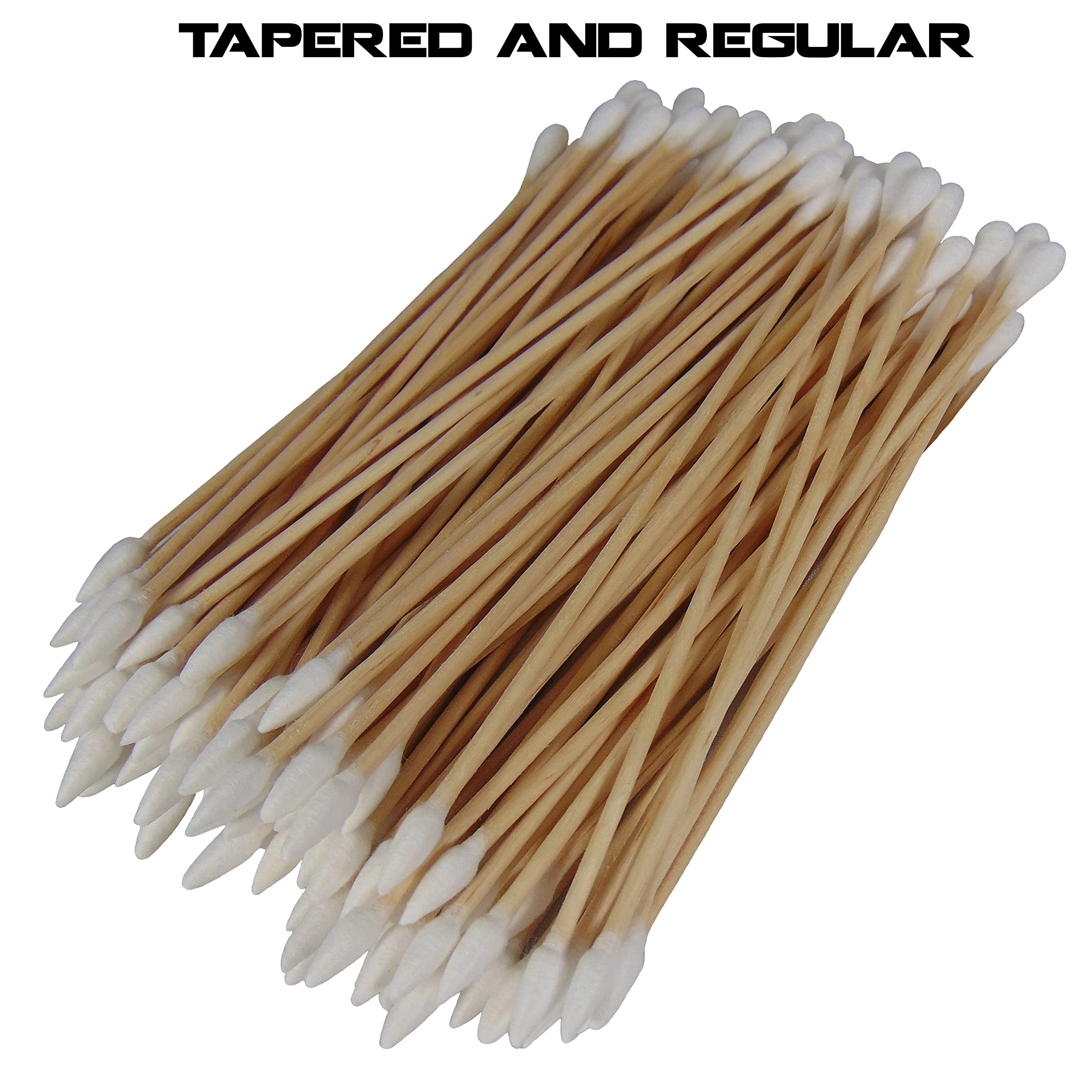 (Tapered and Regular Tip) Type-III 100pc Gun Cleaning 6 Inch Double Sided Cotton Swabs