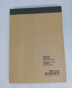 muji recycled paper memo pad