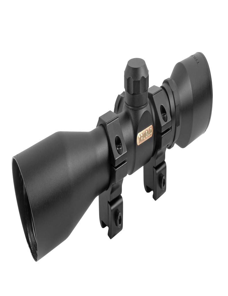 Truglo TG-TG8504BR: 4X32 Compact Rimfire Scope/Duplex Reticle / 3/8" Rings - Black