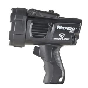 Streamlight 44911 Waypoint 400 Rechargeable 1400-Lumen Long Range Pistol-Grip Spotlight with 120V AC Charger and Polymer Holder/Mount, Black