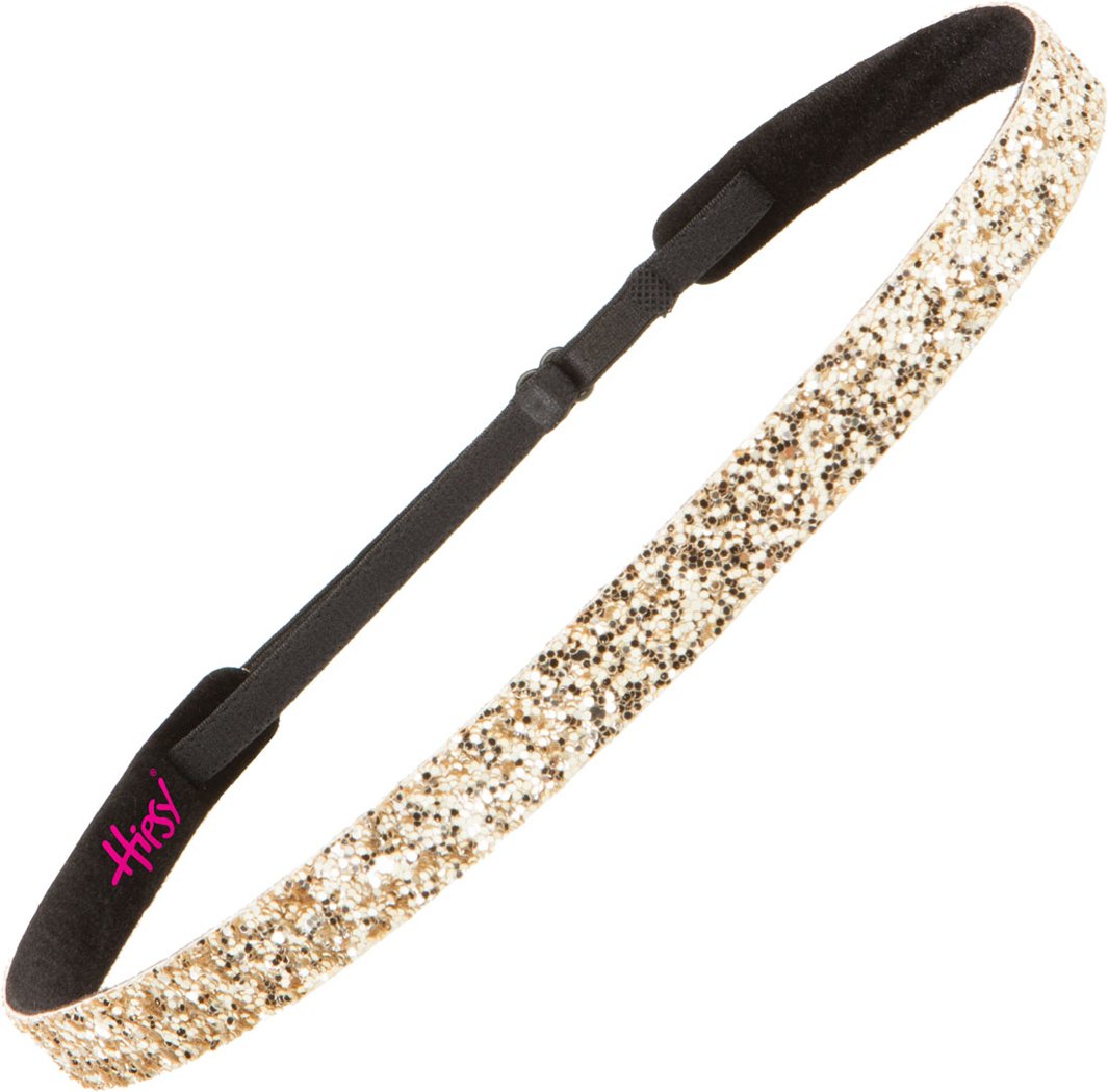 Hipsy Women's Adjustable NO SLIP Bling Glitter Headband Mixed Pack (Golden Rod 2pk)