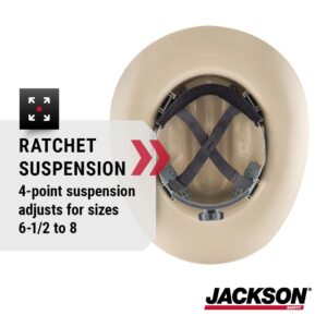 Jackson Safety Cowboy Hard Hats - 4 Point Ratchet Suspension - Western Outlaw Style - Multiple Colors - 4 Pack/Case