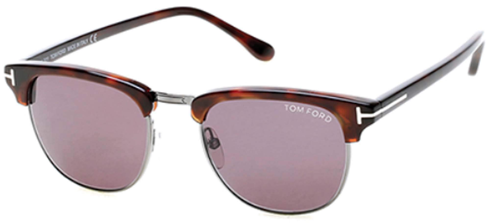 Tom Ford TF248 Henry 52A Dark Havana Clubmaster Style 51mm