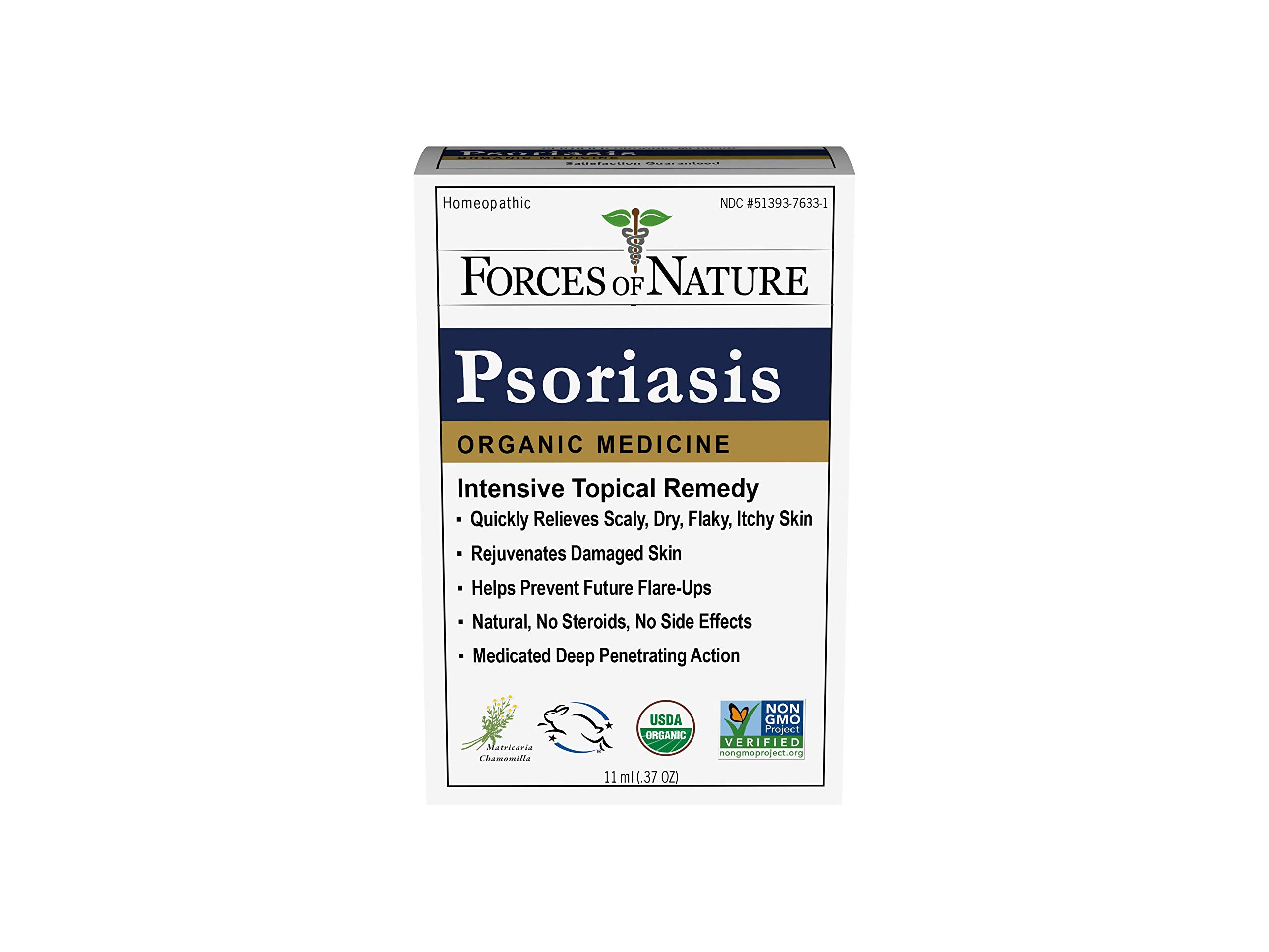 Forces of Nature Psoraisis Treatment, Organic Homeopathic Medicine, 0.37 Fl Oz, Psoraisis Control for Scalp & Skin Care, Multi Symptom Relief from Flaky, Itchy, Dry Skin & Flare-Ups, Steroid Free