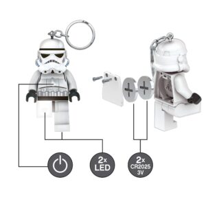 Lego Star Wars Stormtrooper Keychain Light - 3 Inch Tall Figure (KE12), Ages 6+, Includes 1 Keychain Light