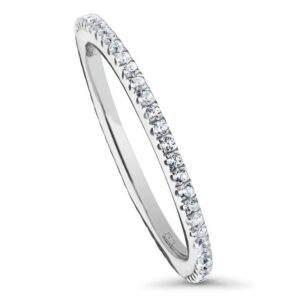 berricle sterling silver wedding rings micro pave set cubic zirconia cz eternity ring for women, rhodium plated size 6