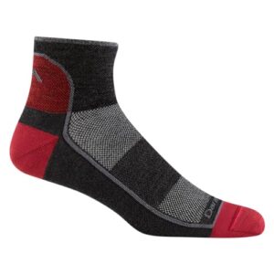 darn tough men's quarter lightweight running sock (style 1715) - team dtv, large