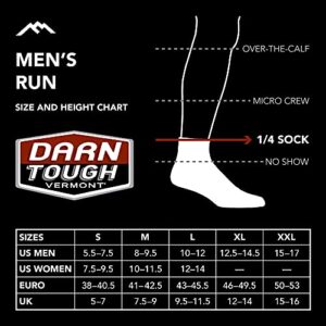 Darn Tough Men's Quarter Lightweight Running Sock (Style 1715) - Team DTV, Large