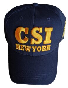 csi new york baseball hat navy gold law enforcement cap