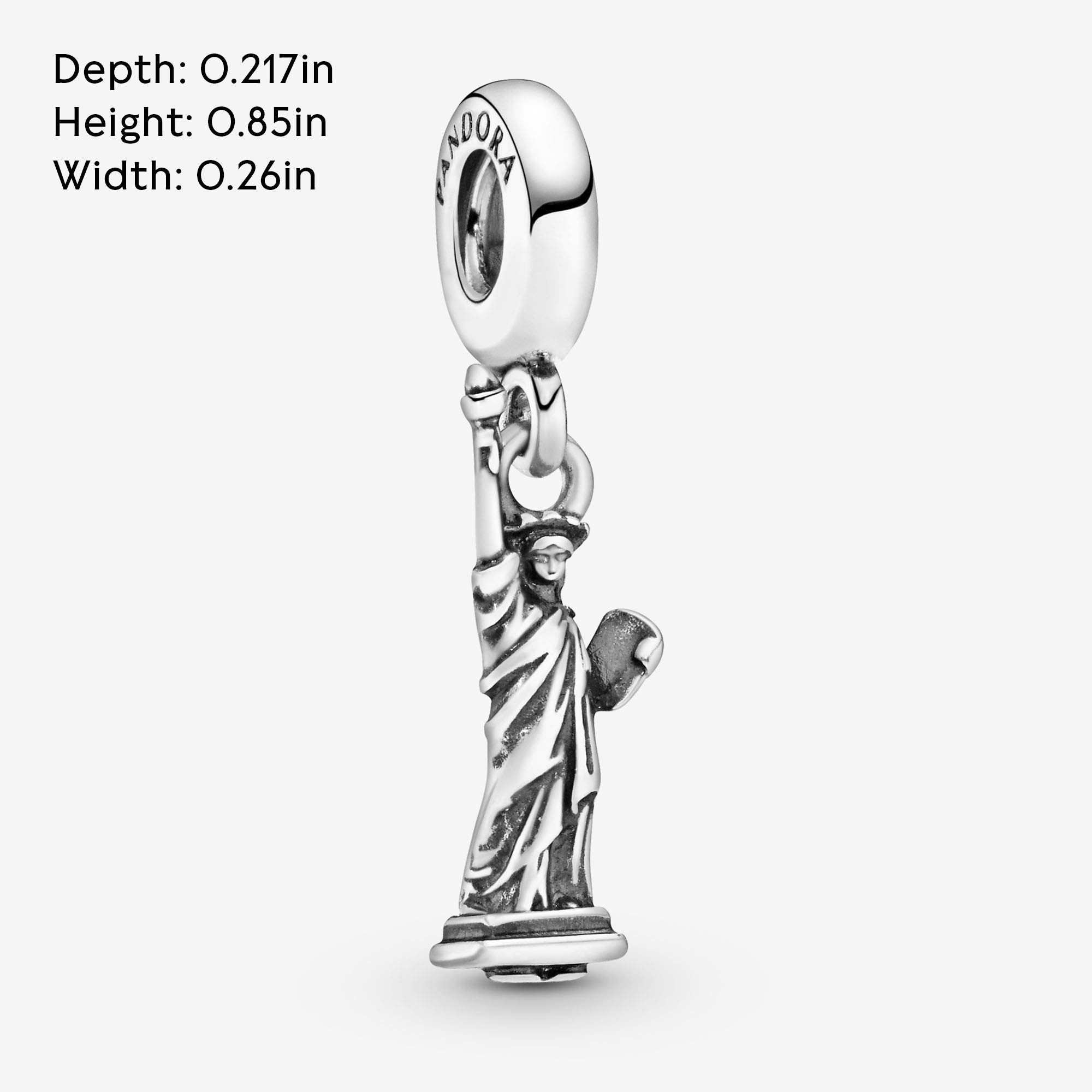 Pandora New York Statue of Liberty Dangle Charm Bracelet Charm Moments Bracelets - Stunning Women's Jewelry - Gift for Women in Your Life - Made with Sterling Silver