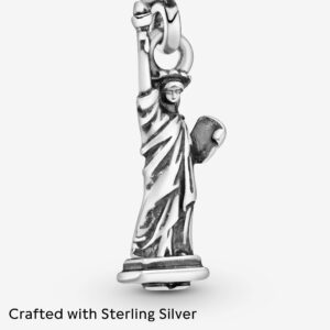 Pandora New York Statue of Liberty Dangle Charm Bracelet Charm Moments Bracelets - Stunning Women's Jewelry - Gift for Women in Your Life - Made with Sterling Silver