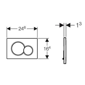 Geberit 115.770.21.5 Samba Dual Flush Actuator Chrome