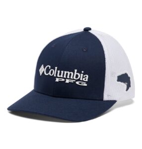 columbia womens pfg mesh ball cap, collegiate navy, large-x-large us