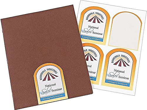 Avery Arched Wine Labels with Sure Feed for Laser Printers, 4.75" x 3.5", 40 White Labels (22826)