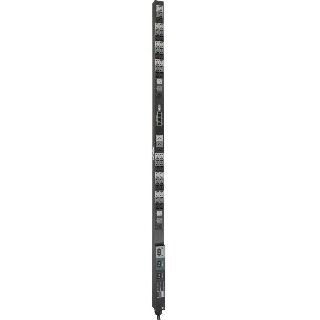 Tripp Lite Metered PDU, 30A, 48 Outlets (36 C13, 6 C19, 6 5-15/20R), 208/120V, L21-30P, 0U Vertical Rack-Mount Power, TAA (PDU3MV6L2130)