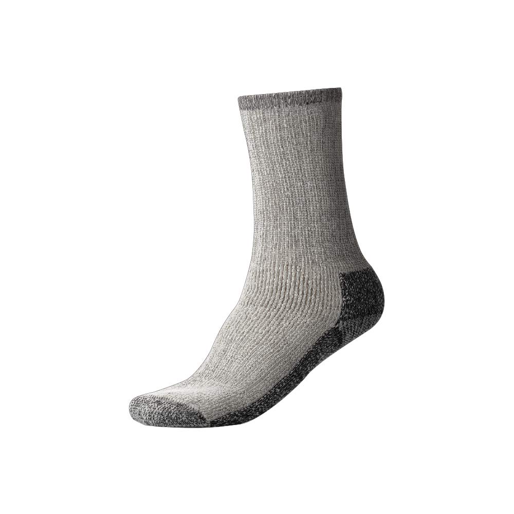 Terramar Mens Thermal (2 Pack) Crew Socks, Black, 10-13 US