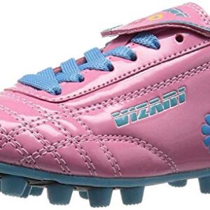 Vizari Blossom FG Soccer Shoe for Toddler/Little Kid | Synthetic Leather, Machine Washable, Unique Graphics, Comfortable Design, Durable Rubber Outsole (Toddler/Little Kid),Pink/Blue