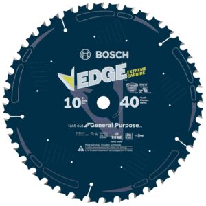 BOSCH DCB1040 Daredevil 10-Inch 40-Tooth General Purpose Circular Saw Blade , Blue