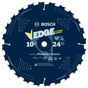 bosch dcb1024 10 in. 24 tooth daredevil table and miter saw blade fast ripping,blue