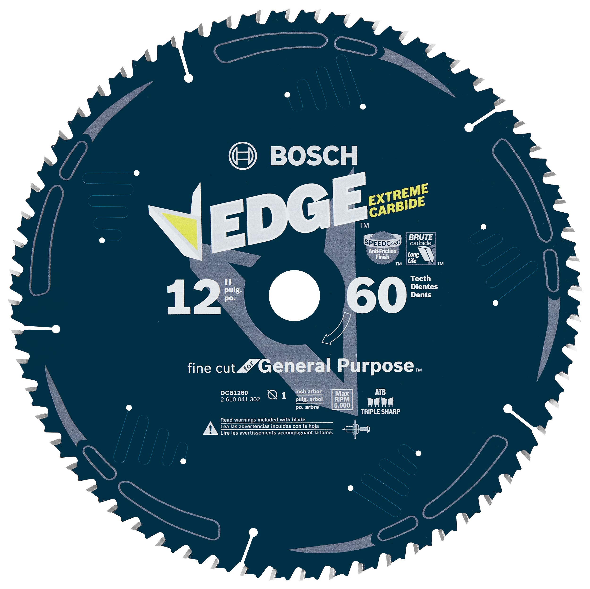 BOSCH DCB1244 12 In. 44 Tooth Daredevil Table and Miter Saw Blade General Purpose