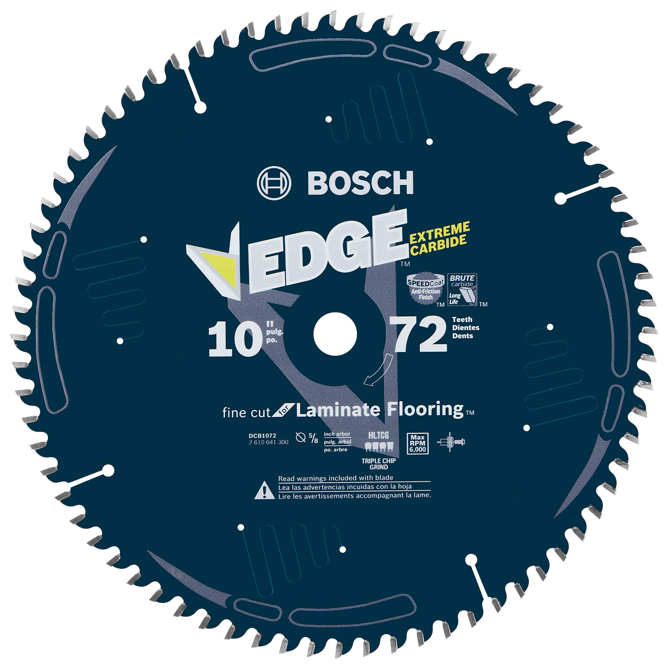 BOSCH DCB1072CD 10 In. 72 Tooth Edge Circular Saw Blade for Laminate