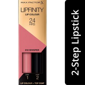 Max Factor Lipfinity Lip Stick for Women, 010 Whisper, 4.2 Gram