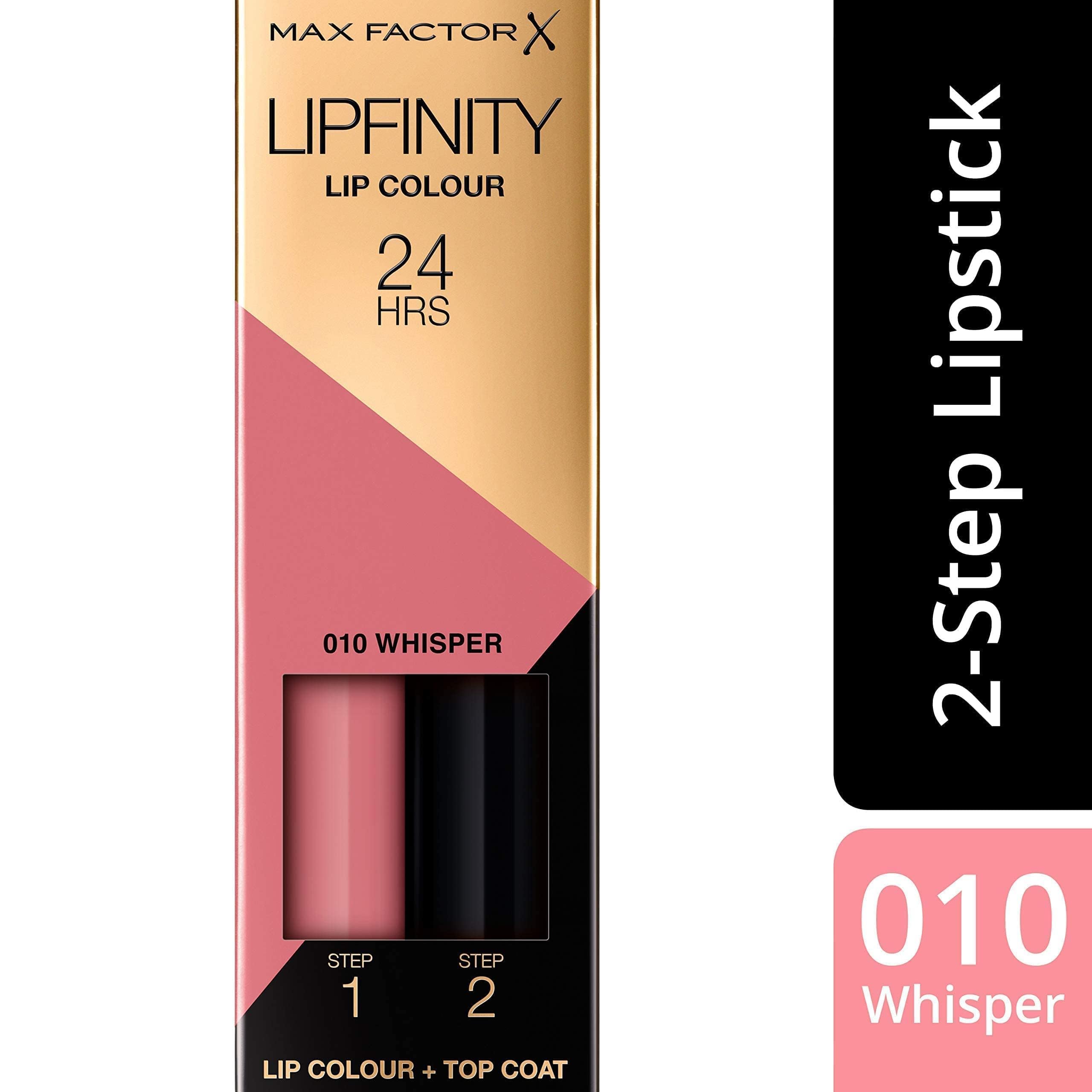 Max Factor Lipfinity Lip Stick for Women, 010 Whisper, 4.2 Gram