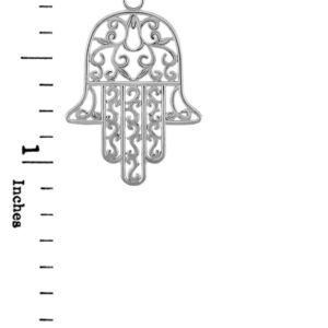 925 Sterling Silver Jewish Hamesh Hand Filigree Charm Hamsa Pendant