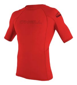 o'neill uv sun protection youth basic skins, red, 12